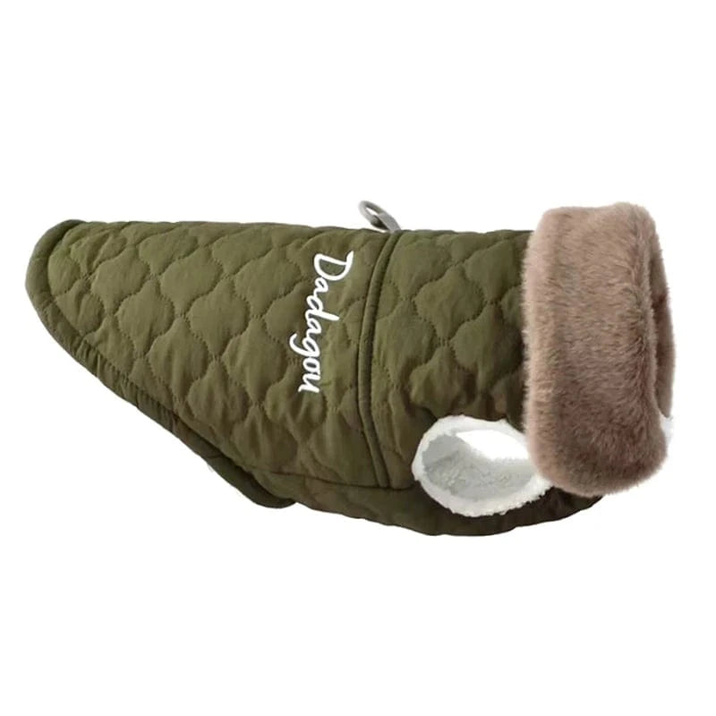 CDDMPET Waterproof Fur Collar Dog Jacket Winter Warm Fleece Dog Clothes for Small Dogs Puppy Pet Vest Chihuahua Yorkie