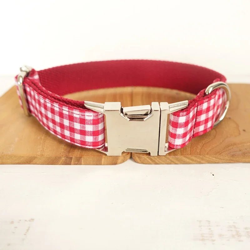 Collier pour chien personnalisé en nylon motif écossais