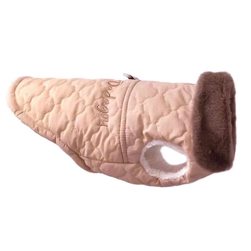 CDDMPET Waterproof Fur Collar Dog Jacket Winter Warm Fleece Dog Clothes for Small Dogs Puppy Pet Vest Chihuahua Yorkie
