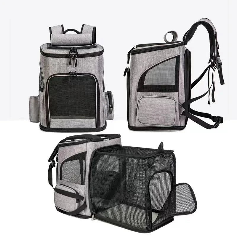 Breathable Pet Cat Carrier Backpack Foldable Pet Carrier Transport Travel Bag Expandable Large Capacity Creative for