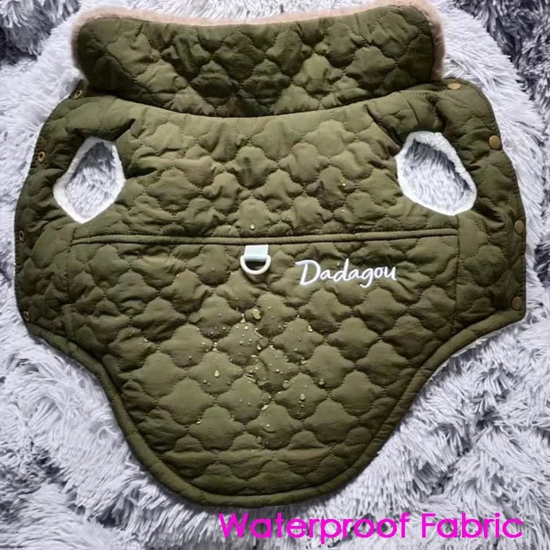 CDDMPET Waterproof Fur Collar Dog Jacket Winter Warm Fleece Dog Clothes for Small Dogs Puppy Pet Vest Chihuahua Yorkie