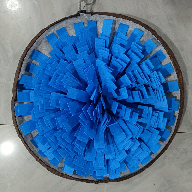 Tapis en felt bleu rond, accessoires pour chiens, pour l’entraînement et la relaxation