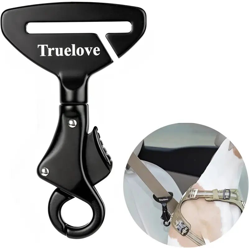 Attache ceinture de sécurité Truelove pour chien en alliage d’aluminium avec swivel clip sécuritaire