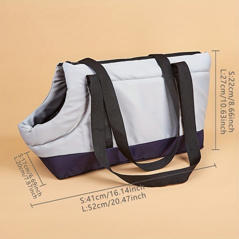 Sac pour chien deux tons avec sangles noires, parfait comme accessoires pour chiens