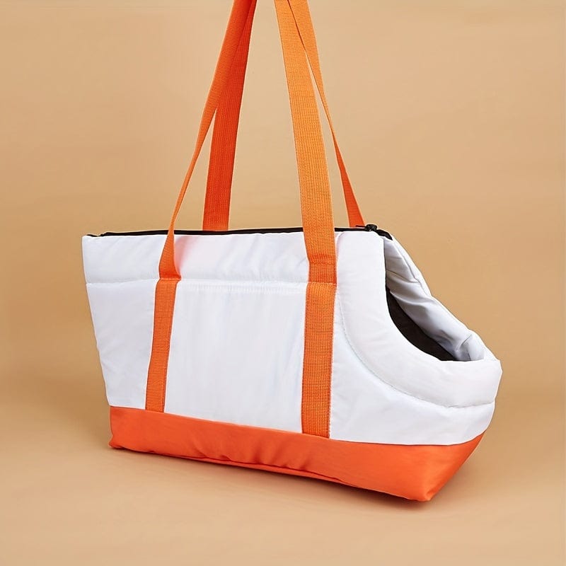 Sac pour animaux blanc et orange, parfait pour accessoires pour chiens et chien