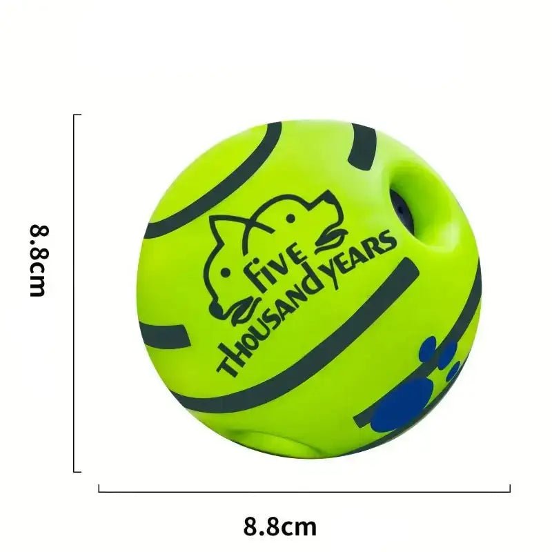 Balle sonore résistante pour chien, jouet balle qui couine avec empreintes de patte