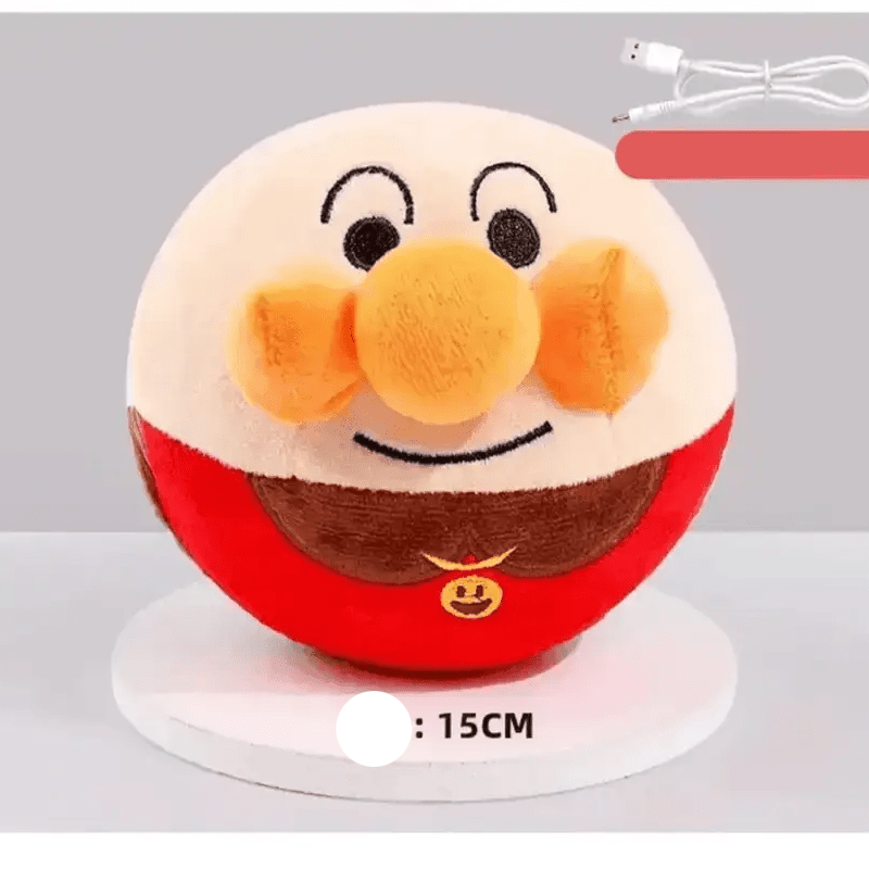 Peluche Anpanman pour chien avec balle vibrante rechargeable et sons, jouet intelligent