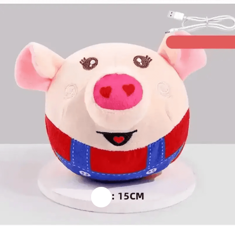 Jouet boule roulante musicale pour chien, balle vibrante rechargeable avec peluche douce