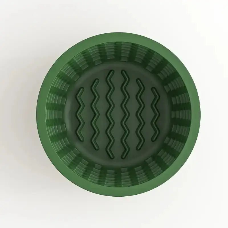 Pot de léchage pour chien antidérapant en plastique vert, idéal pour nourrir et apaiser