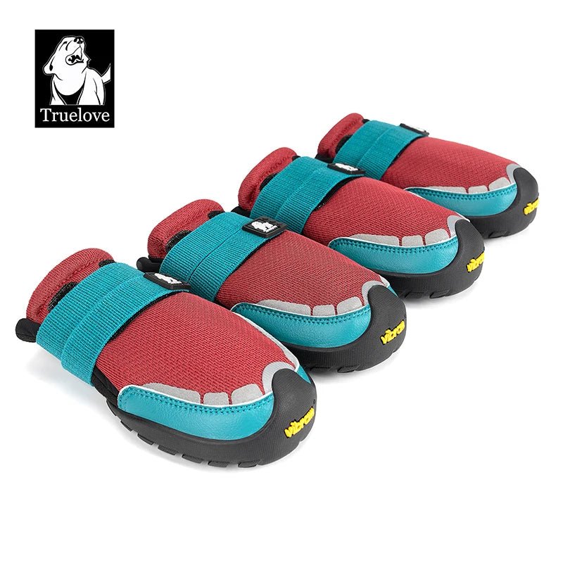 Chaussures pour chien Truelove Explorer semelle Vibram antidérapante - Rouge / bleu - XXS