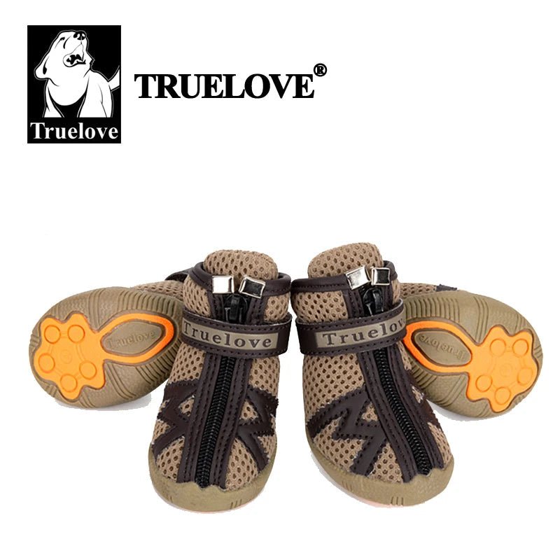Chaussures pour chien Truelove mesh respirant antidérapantes - Marron - 1