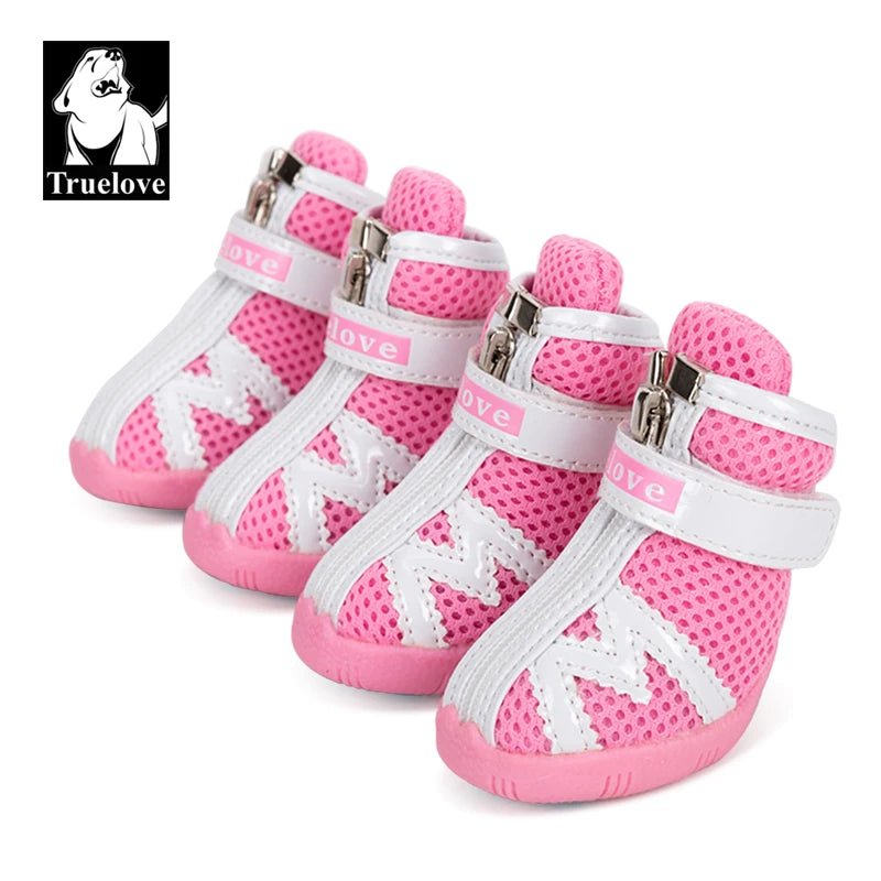 Chaussures pour chien Truelove mesh respirant antidérapantes - Rose - 1