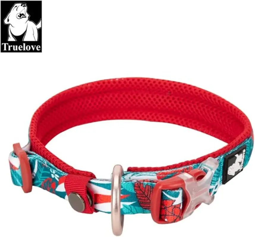 Collier pour chien camouflage Truelove motif floral, léger, ajustable, en coton