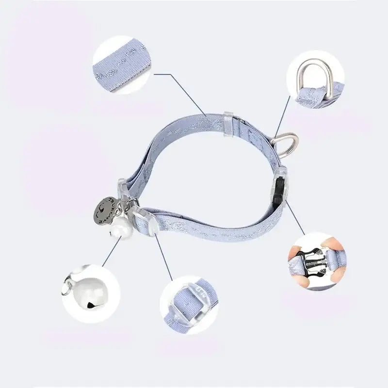 Collier Truelove pour petit chien en nylon résistant avec grelot intégré et boucle de sécurité