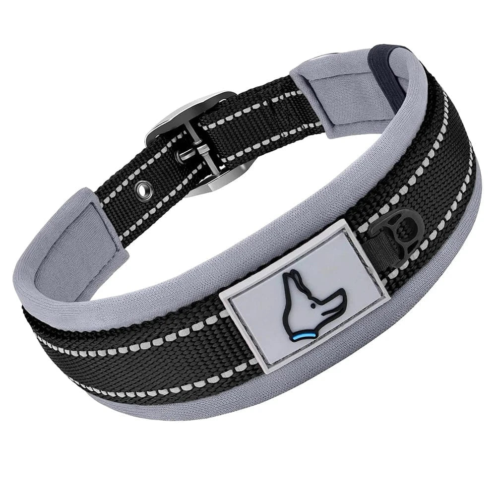 Collier réfléchissant en nylon - Noir - S
