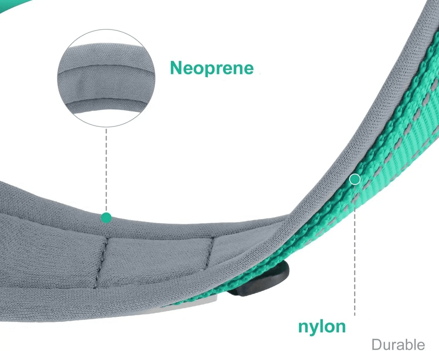 Collier réfléchissant en nylon - Noir - S