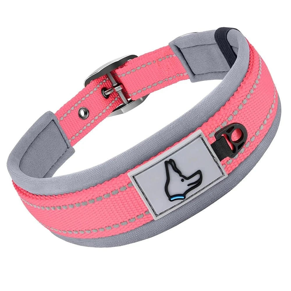 Collier réfléchissant en nylon - Rose - S