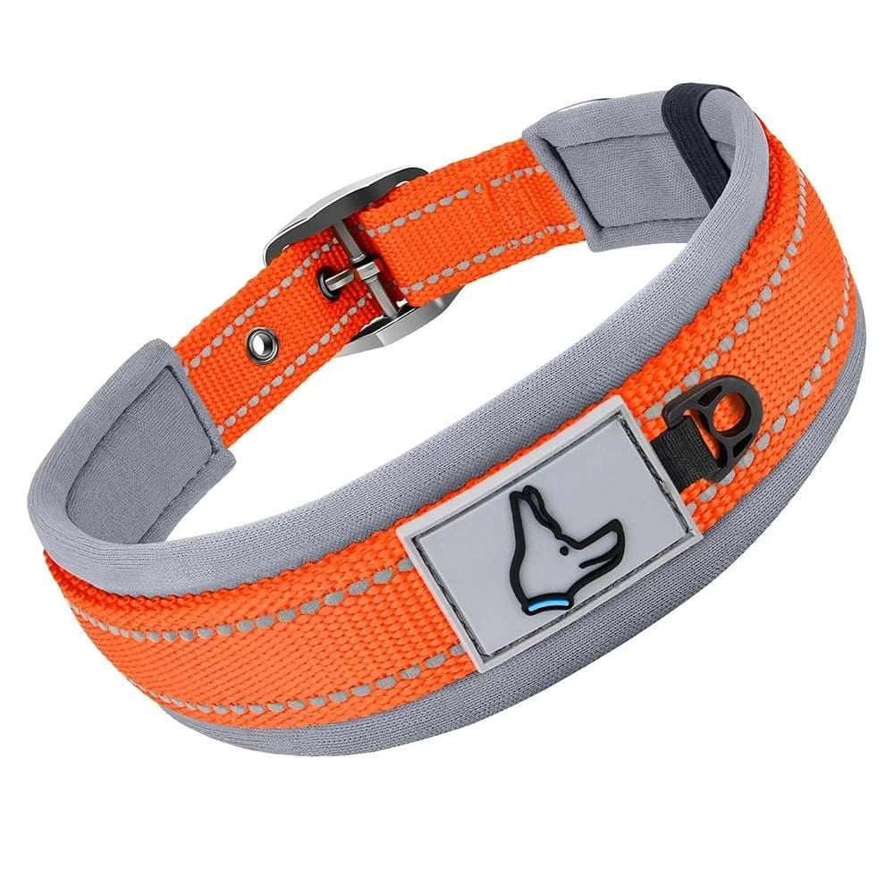 Collier réfléchissant en nylon - Orange - S