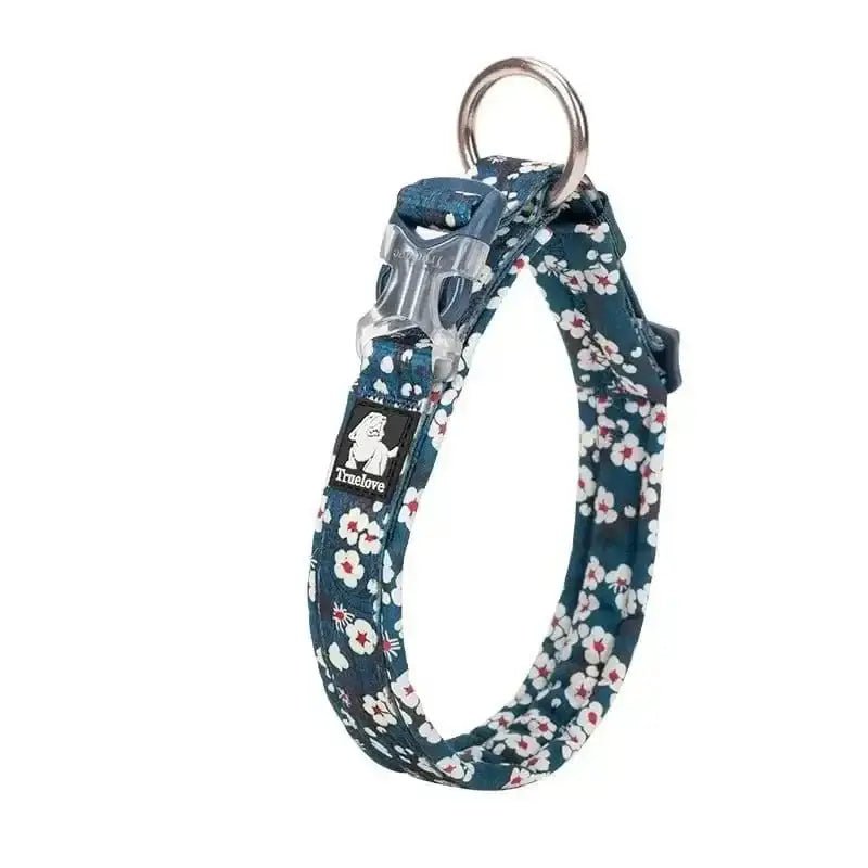 Collier truelove motif floral doux pour chien, léger et ajustable, style décoratif