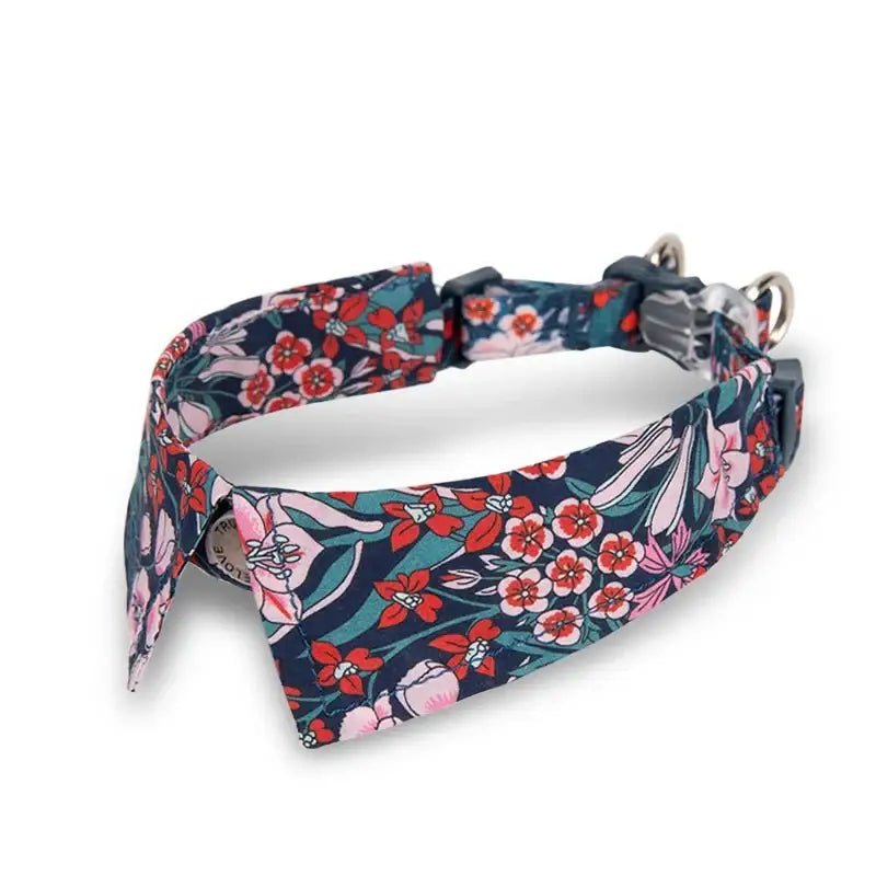 Collier bandana pour chien Truelove avec motif floral et foulard intégré élégance canine