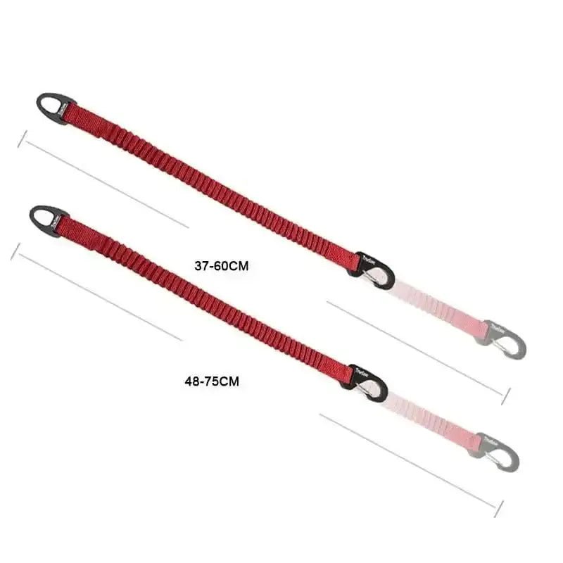 Deux cordons rouges avec mousquetons pour extension truelove amortissante pour laisse chien