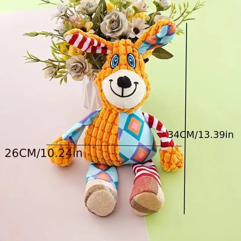 Doudou en peluche sonore pour chien avec un doudou pour chien en forme d’animal