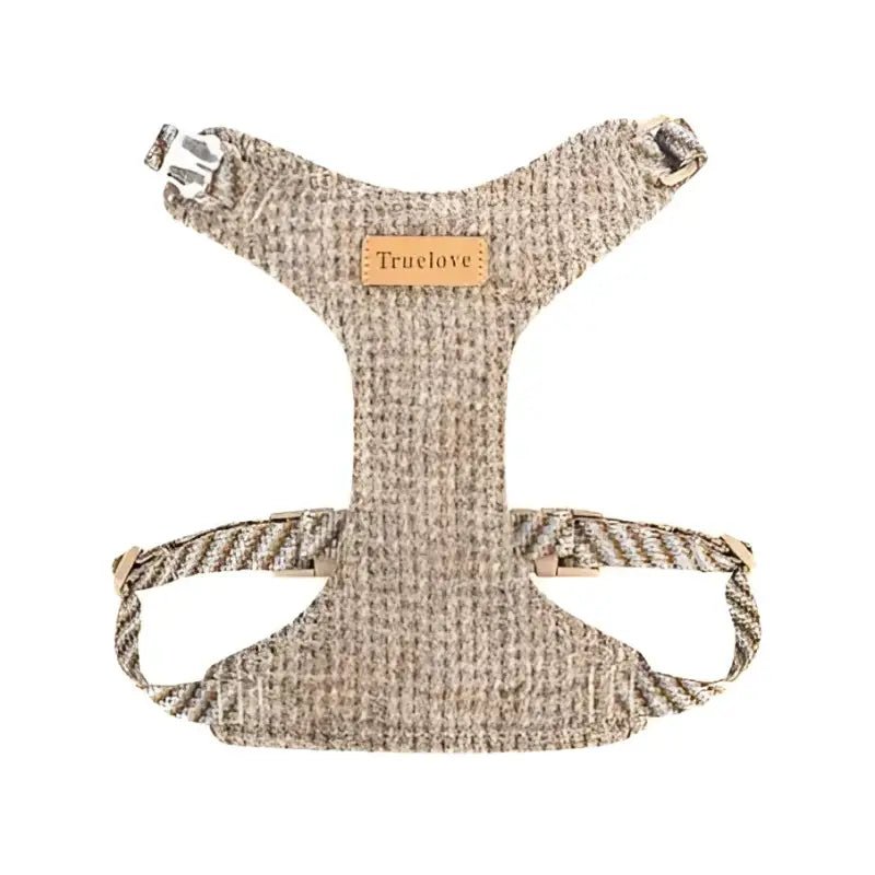 Harnais et laisse Truelove pour chien avec motif beige et réglable