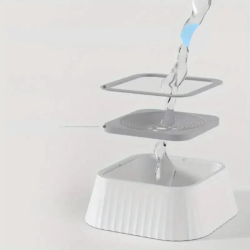 Vue éclatée de la gamelle anti-éclaboussures pour chien grande capacité, hydratation propre