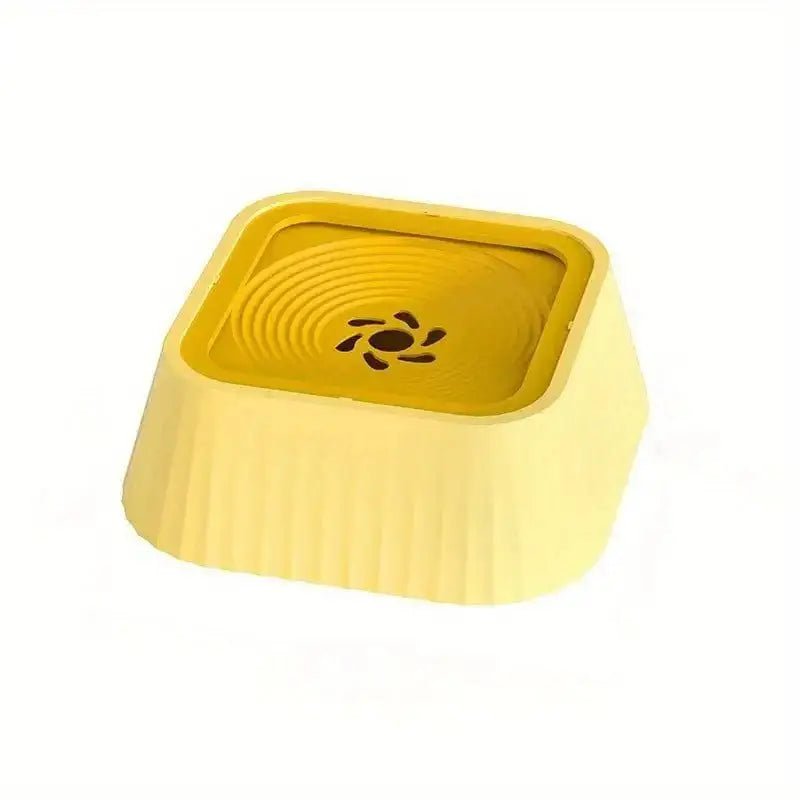 Gamelle anti-éclaboussures pour chien jaune, grande capacité, hydratation propre