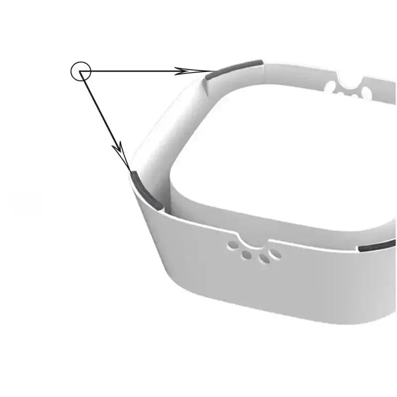 Cadre en plastique blanc pour gamelle anti-éclaboussures pour chien intérieure