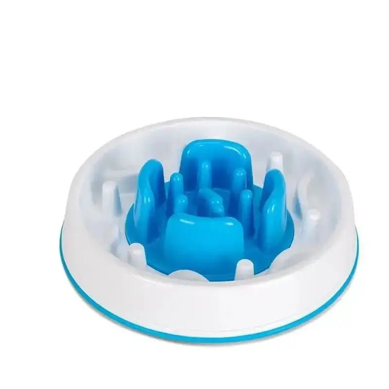 Gamelle anti-glouton pour chien Truelove, en plastique bleu et blanc Ø28.5cm