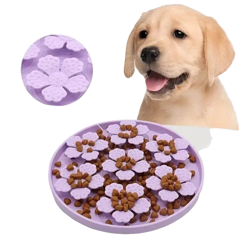 Gamelle de léchage pour chien fleur, jouet d’intelligence et plateau anti-ennui