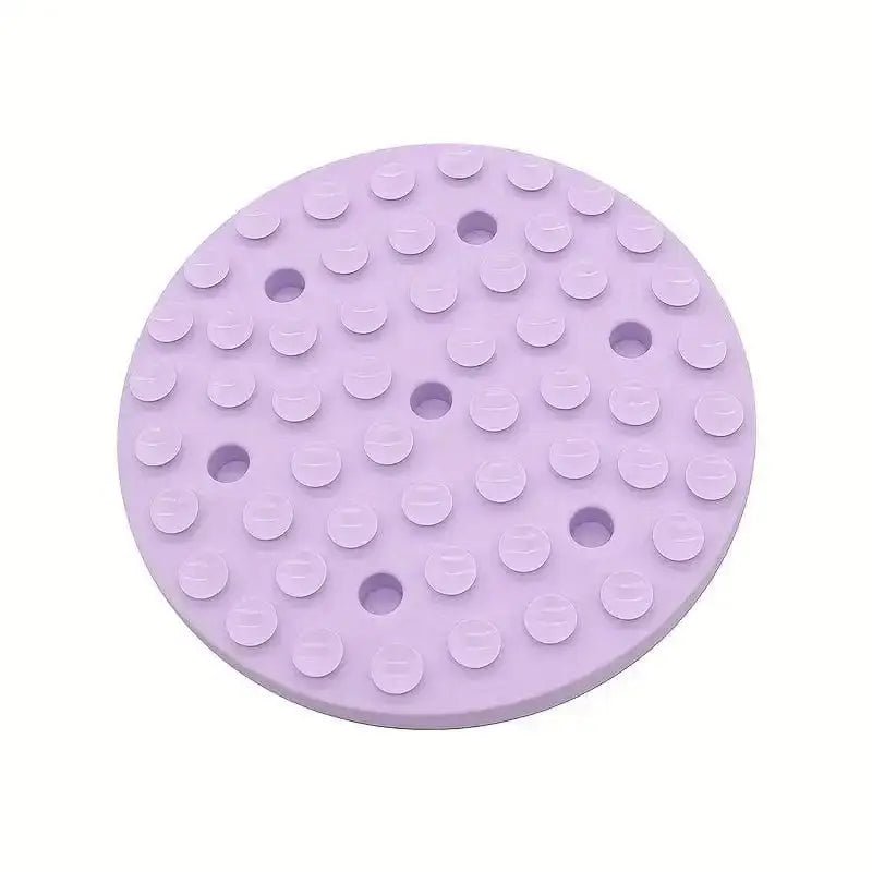 Suction-cupped, lavande, rond, plateau anti-ennui pour chien, distribution ludique