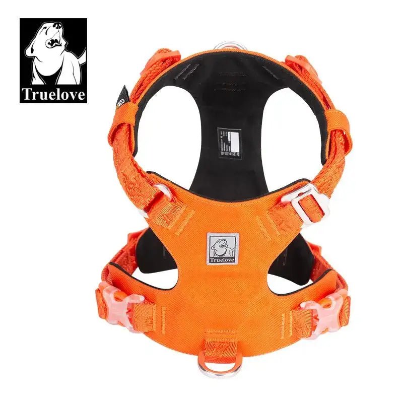 Harnais chien anti traction Colorado Plus Truelove imperméable avec boucle orange
