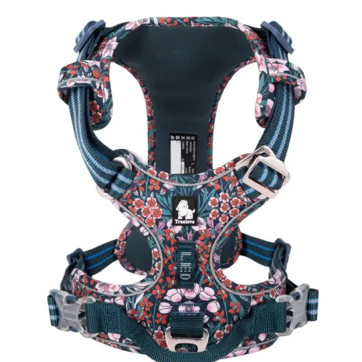 Harnais en Y Truelove Country Plus motif floral avec réglages pour chien stylé