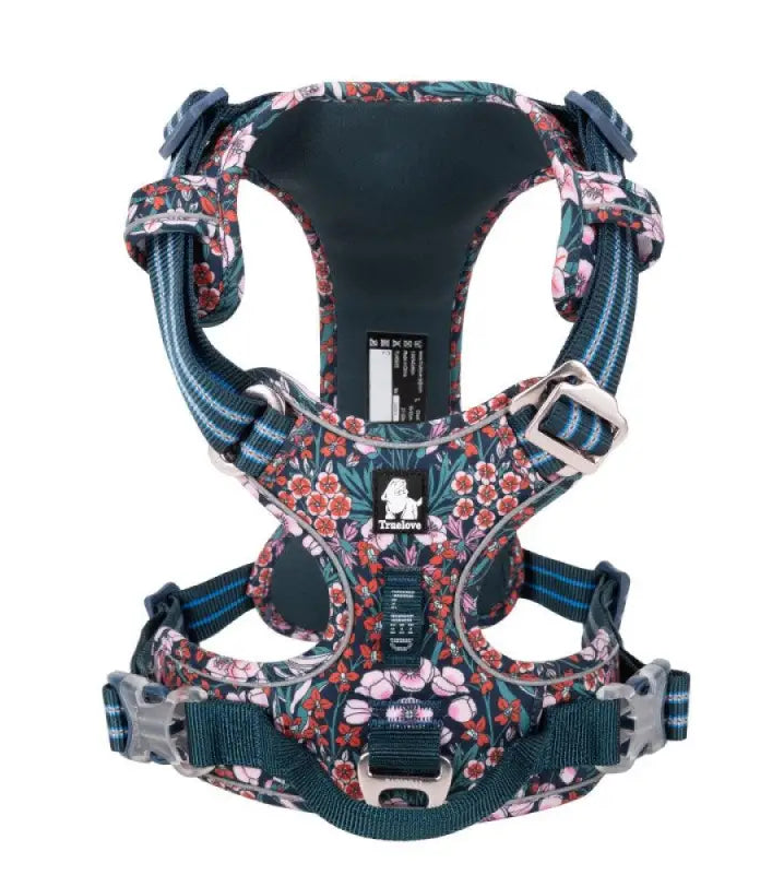 Harnais en Y Truelove Country Plus motif floral avec réglages pour chien stylé