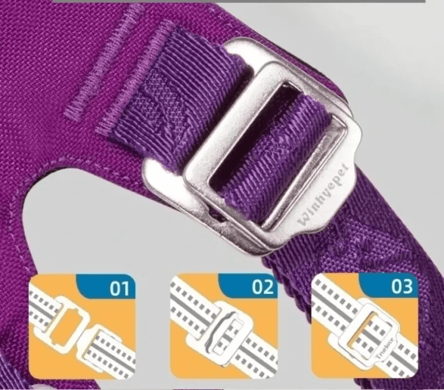 Harnais chien anti traction avec design double, boucles duraflex, tissu Cordura, winhyepet yh1807