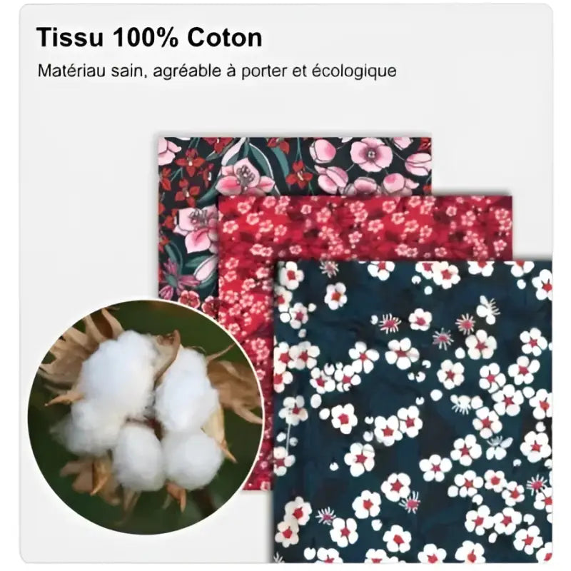 Trois tissus floraux en coton doux avec fibres de coton, idéal pour harnais Truelove pour petit chien