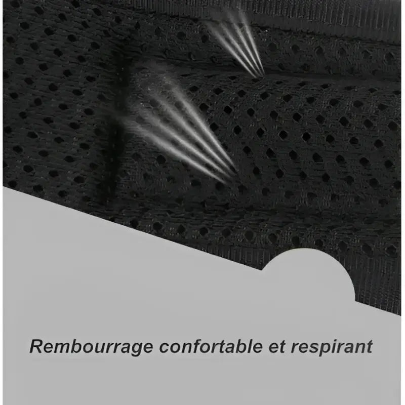 Tissu en mesh noir avec ventilation, pour harnais pour chien Truelove anti traction avec poignée intégrée et bandes réfléchissantes