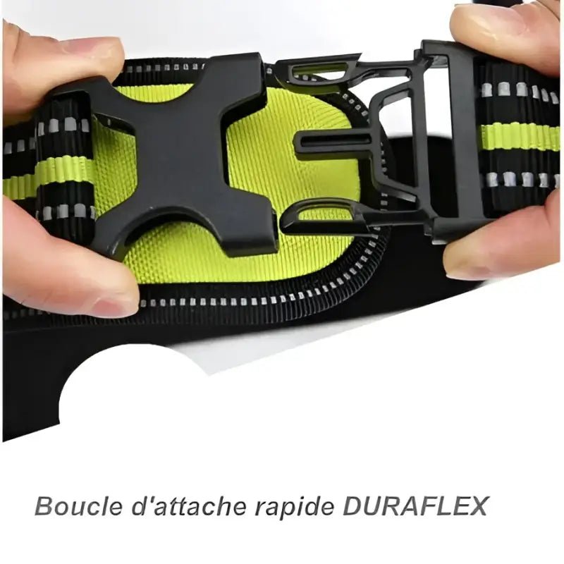 Buckle noir sur harnais pour chien Truelove anti traction avec poignée intégrée et bandes réfléchissantes