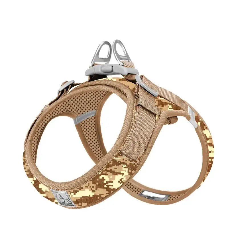 Harnais pour chien Truelove Air-Mesh, gilet rafraîchissant, camouflage digital brun