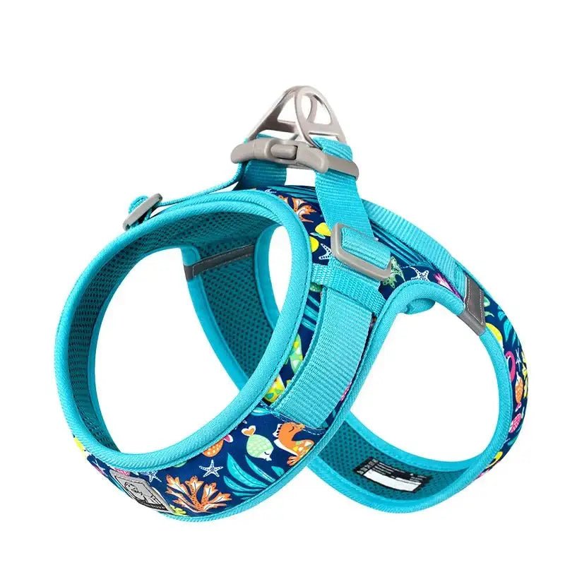 Harnais pour chien Truelove Air-Mesh avec motif aquatique, gilet rafraîchissant pour chien