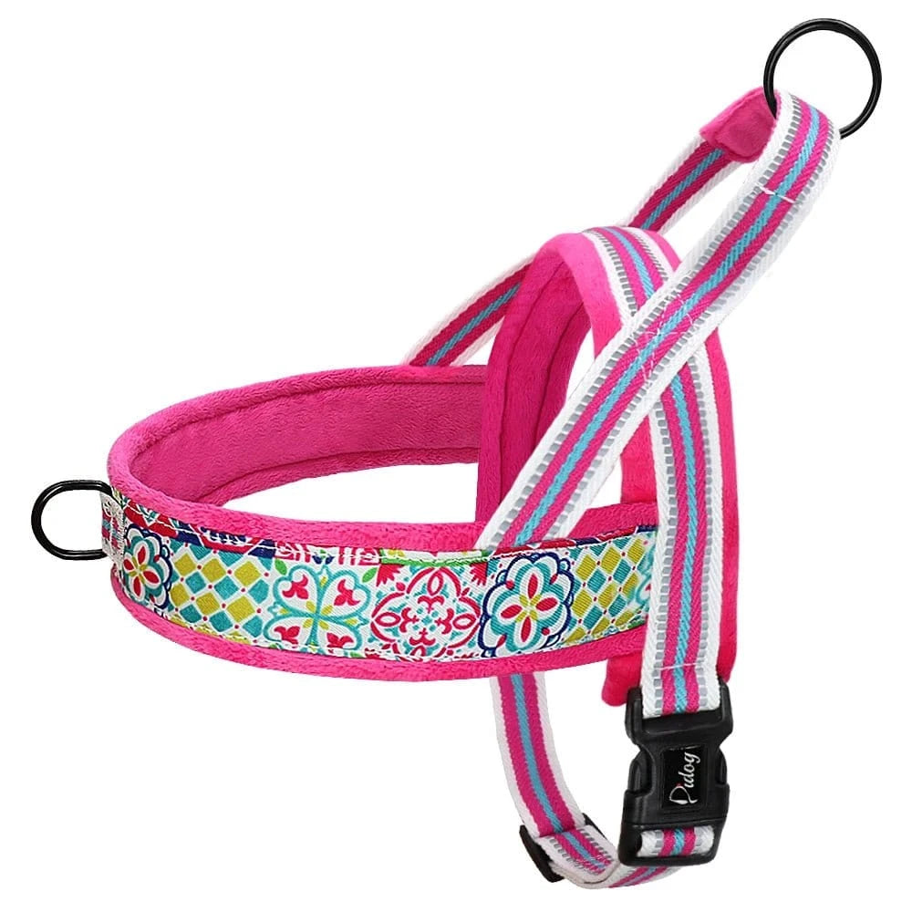Harnais Doux et Ajustable - Rose C - XS