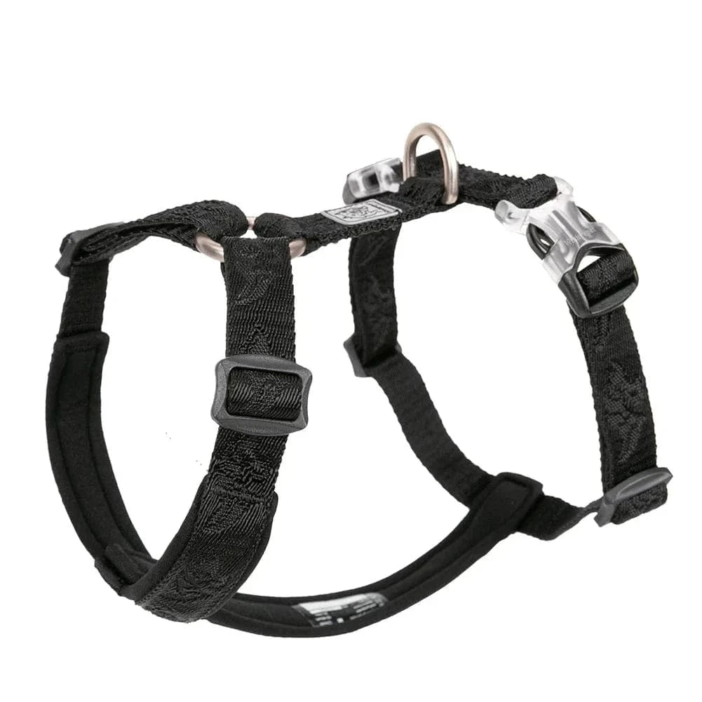 Harnais en H Truelove en nylon noir avec dégagement rapide pour chien, modèle YH1802