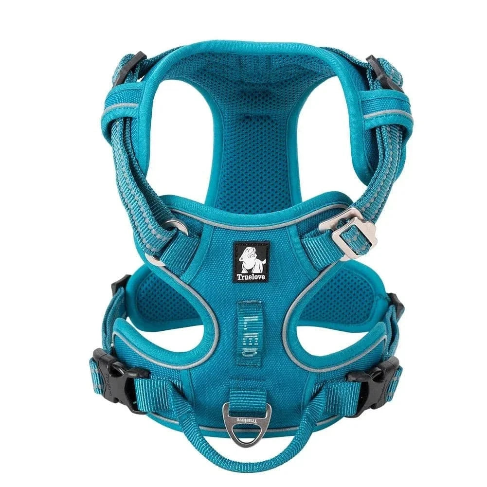 Harnais en Y Truelove Country bleu pour chien, harnais truelove country confortable