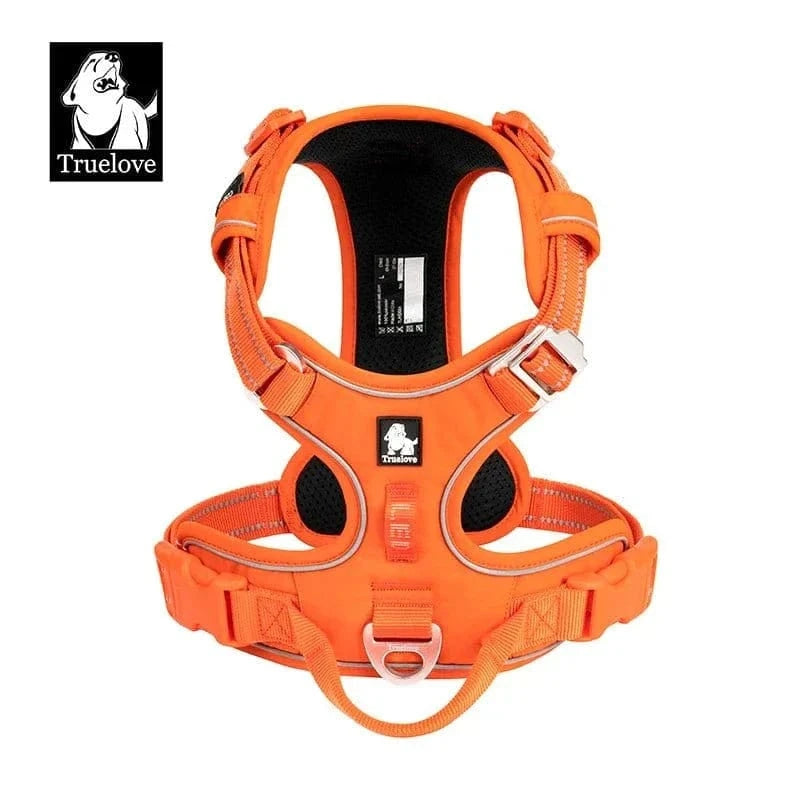 Harnais Truelove TLH5654 en orange pour chien avec Cordura, harnais Truelove bon choix