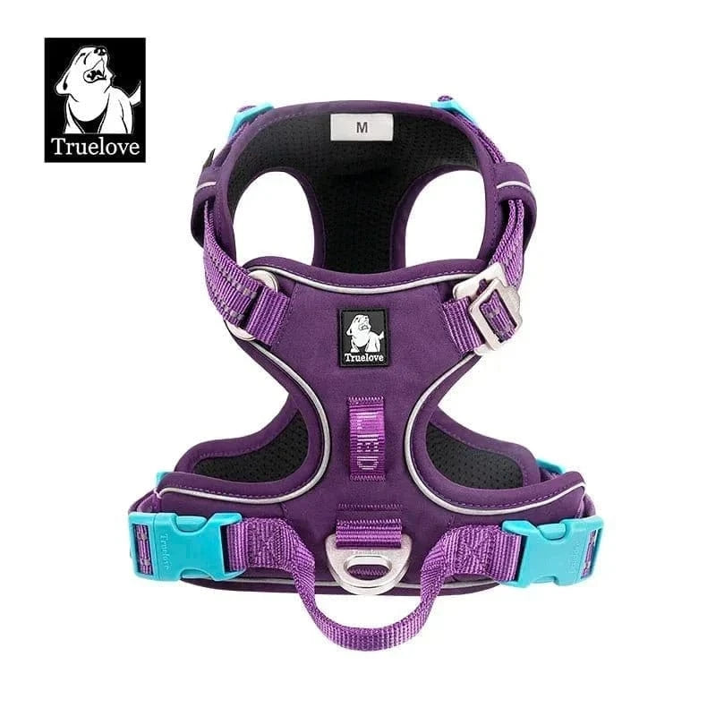 Harnais Truelove TLH5654 en Y violet avec accents turquoise pour chien