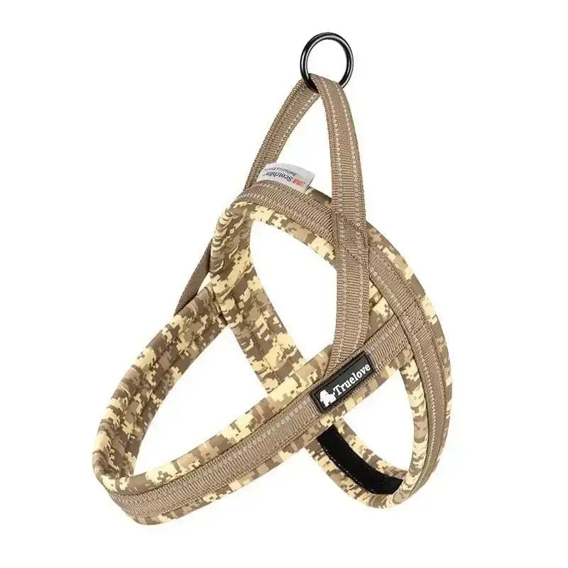 Harnais en T anti traction Truelove floral avec métal, facile à enfiler et ajustable pour chien