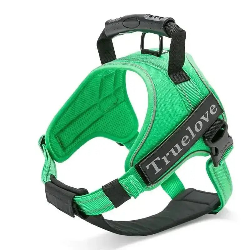 Harnais en T Truelove tactique avec poignée dorsale, robuste pour chien puissant