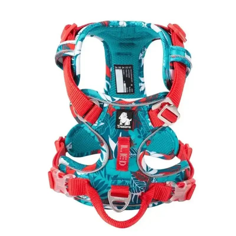 Harnais Truelove Country Plus en Y pour chien avec motif floral et poignée intégrée